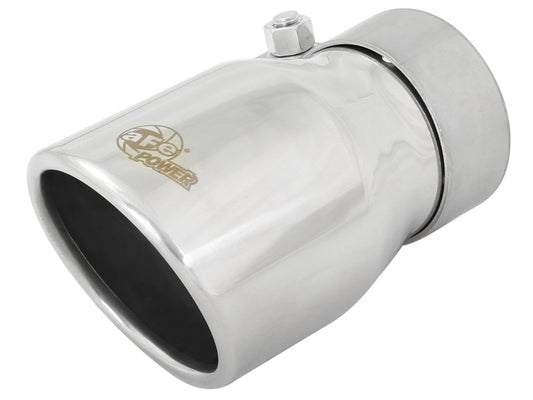 aFe MACH Force-Xp 2.5in Inlet x 3-1/2in Outlet x 6in Length 2.5in 304 Stainless Steel Exhaust Tip Precision R