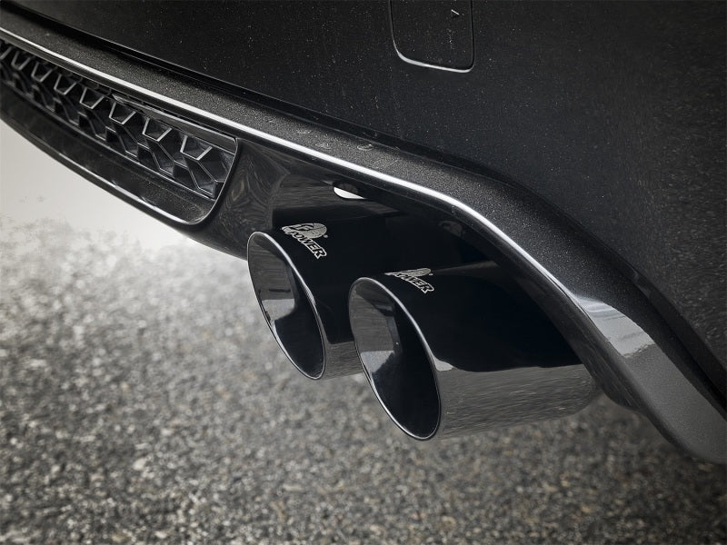 aFe MACH Force-Xp 3.5in. 304 SS C/B Exhaust w/o Muffler 15-18 BMW X5 M V8-4.4L (tt) - Black Tip Precision R