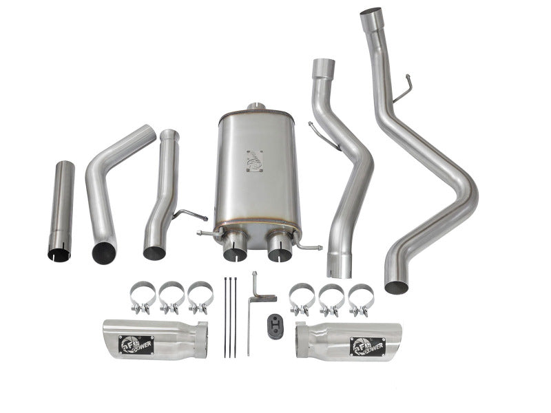 aFe MACH Force-Xp 3in CB SS Dual Exhaust w/Polished Tips 09-16 GM Silverado/Sierra 4.3L/4.8L/5.3L Precision R