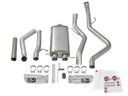 aFe MACH Force-Xp 3in CB SS Dual Exhaust w/Polished Tips 09-16 GM Silverado/Sierra 4.3L/4.8L/5.3L Precision R