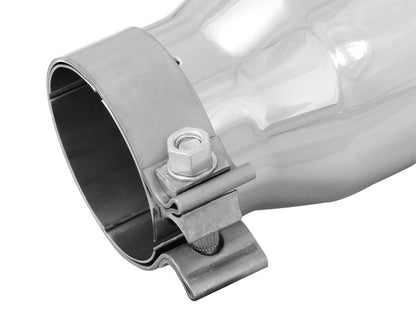 aFe MACH Force-Xp 3in Inlet x 4in Outlet x 9in Length 304 Stainless Steel Exhaust Tip Polished Precision R