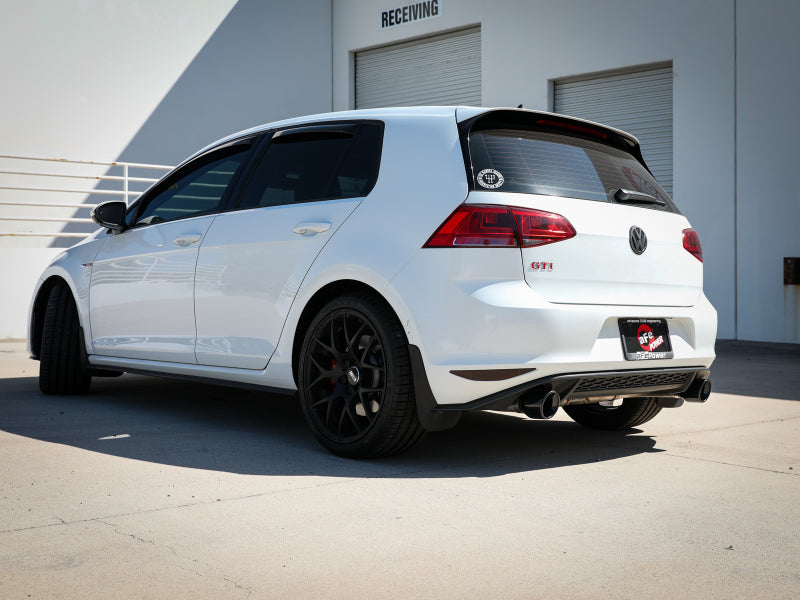 aFe MACH Force-Xp 3in to 2-1/2in Stainless Steel Axle-Back Black Exhaust - 15-17 Volkswagen GTI Precision R