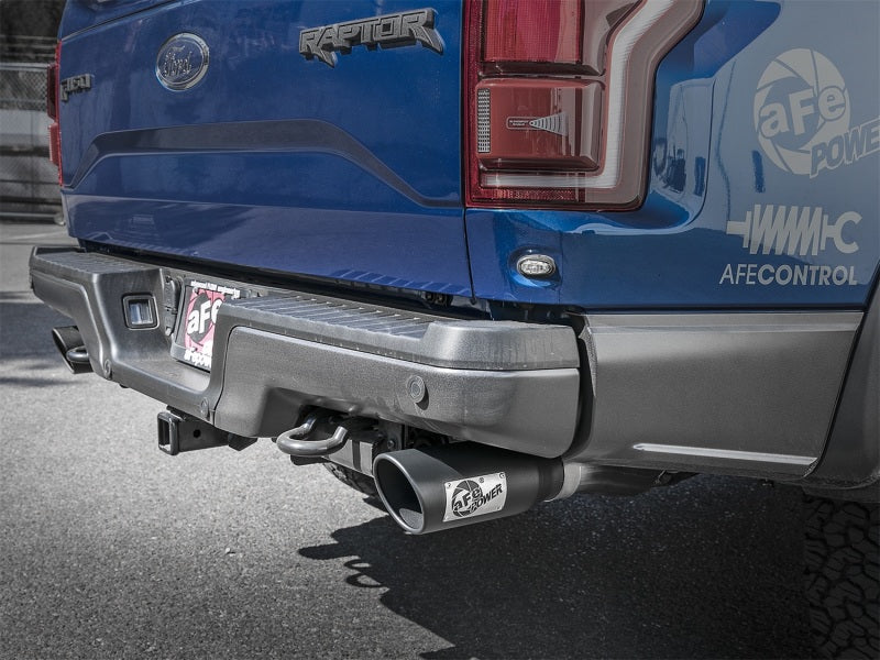 aFe MACH Force-Xp 3in to 3-1/2in 304 SS Cat-Back Exhaust w/Black Tip 17-18 Ford F-150 Raptor V6 3.5L Precision R