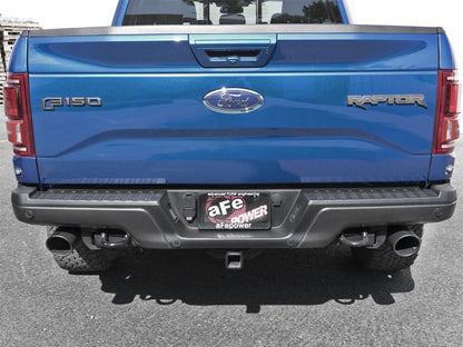 aFe MACH Force-Xp 3in to 3-1/2in 304 SS Cat-Back Exhaust w/Black Tip 17-18 Ford F-150 Raptor V6 3.5L Precision R