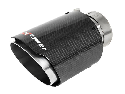 aFe MACH Force-Xp 409 SS Clamp-On Exhaust Tip 2.5in. Inlet / 4in. Outlet / 7in. L - Carbon Precision R