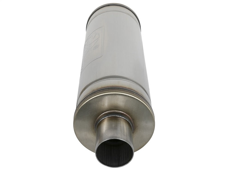 aFe MACH Force-Xp 409 SS Muffler 2.5in Center/Center 18in L x 6in Dia - Round Body Precision R