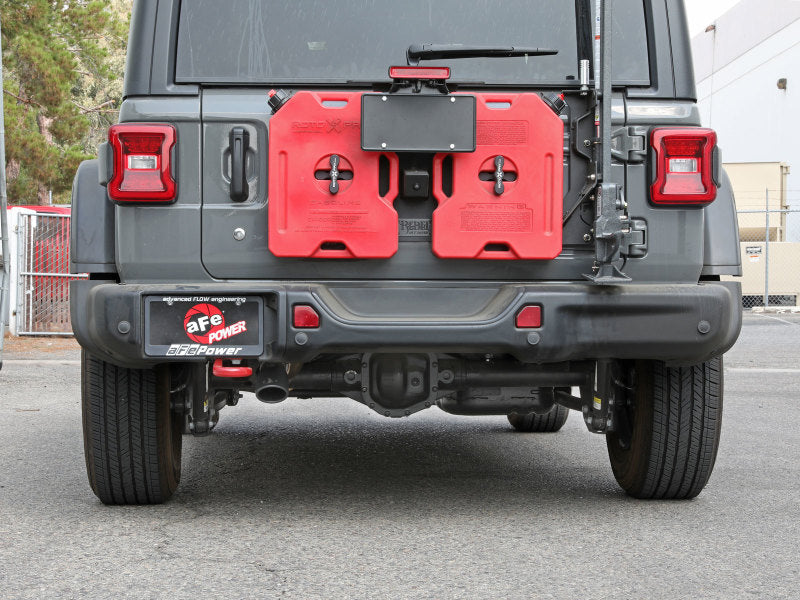 aFe MACH Force-Xp Axle-Back Exhaust System w/Black Tip 18-20 Jeep Wrangler L4-2.0T / V6-3.6L Precision R