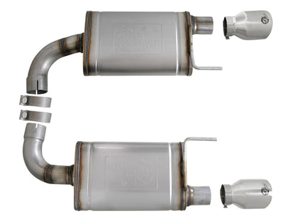 aFe MACH Force-Xp SS Axle Back Exhaust w/Polished Tips 15-17 Ford Mustang GT V8-5.0L Precision R