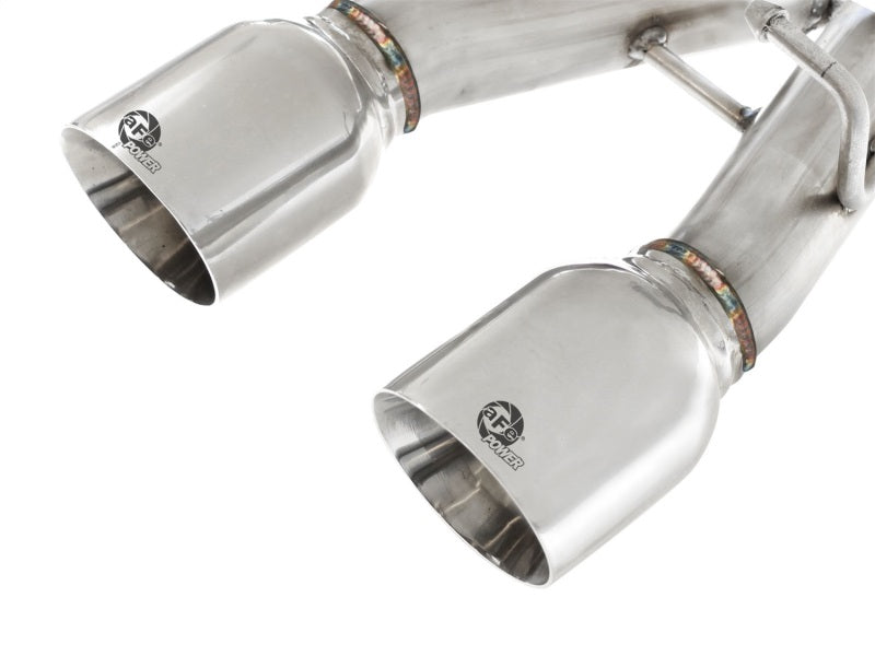 aFe MACHForce XP 2-1/2in SS-304 Cat-Back Exhausts w/ Polished Dual Tips 2008 VW Golf R32 V6-3.2L MKV Precision R