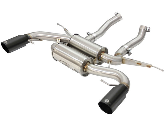 aFe MACHForce XP 2.5in Axle Back Stainless Exhaust w/ Black Tips 07-13 BMW 335i 3.0L L6 (E90/92) N55 Precision R