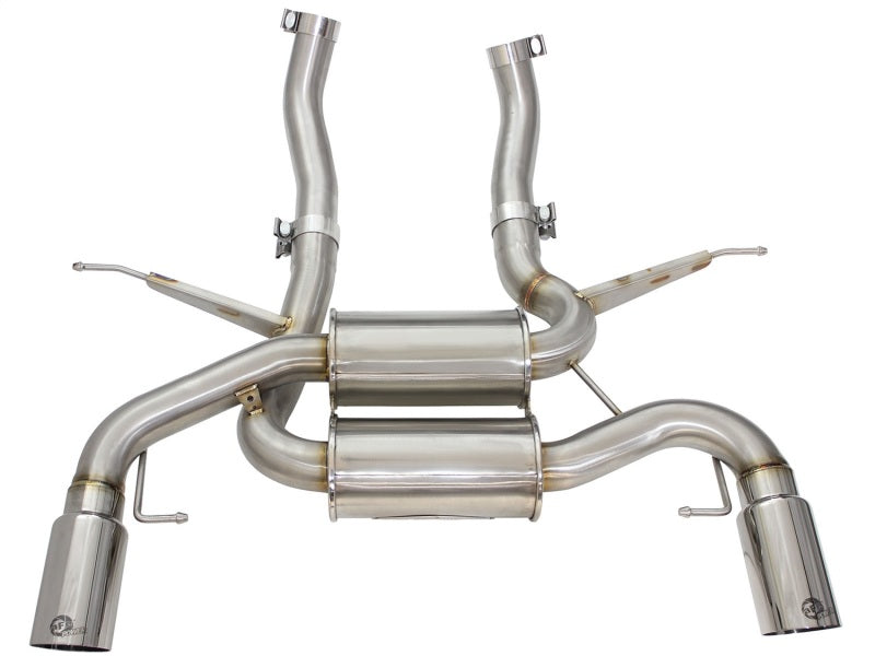 aFe MACHForce XP 2.5in Axle Back Stainless Exhaust w/ Polished Tips 07-13 BMW 335i 3.0L L6 (E90/92) Precision R