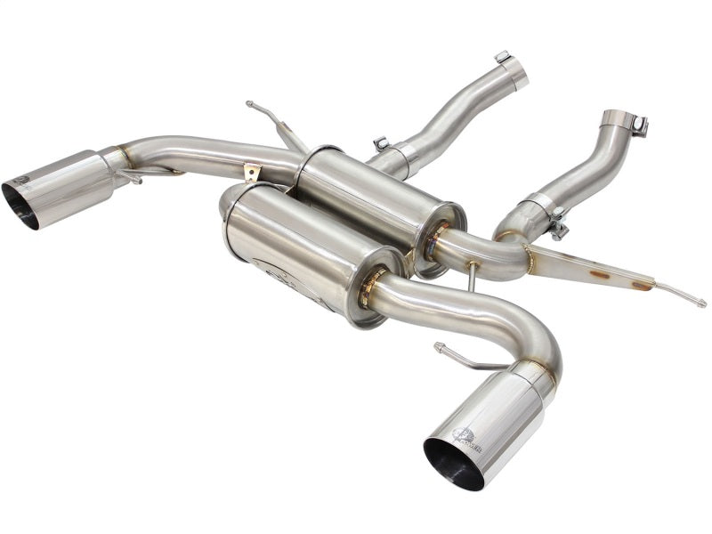 aFe MACHForce XP 2.5in Axle Back Stainless Exhaust w/ Polished Tips 07-13 BMW 335i 3.0L L6 (E90/92) Precision R