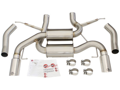 aFe MACHForce XP 2.5in Axle Back Stainless Exhaust w/ Polished Tips 07-13 BMW 335i 3.0L L6 (E90/92) Precision R