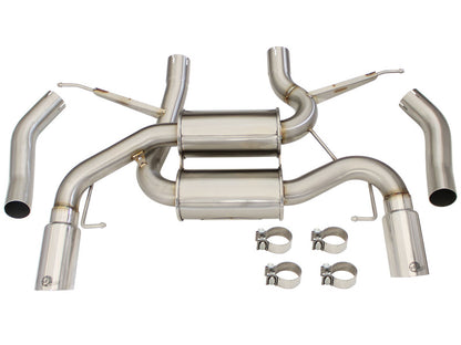 aFe MACHForce XP 2.5in Axle Back Stainless Exhaust w/ Polished Tips 07-13 BMW 335i 3.0L L6 (E90/92) Precision R