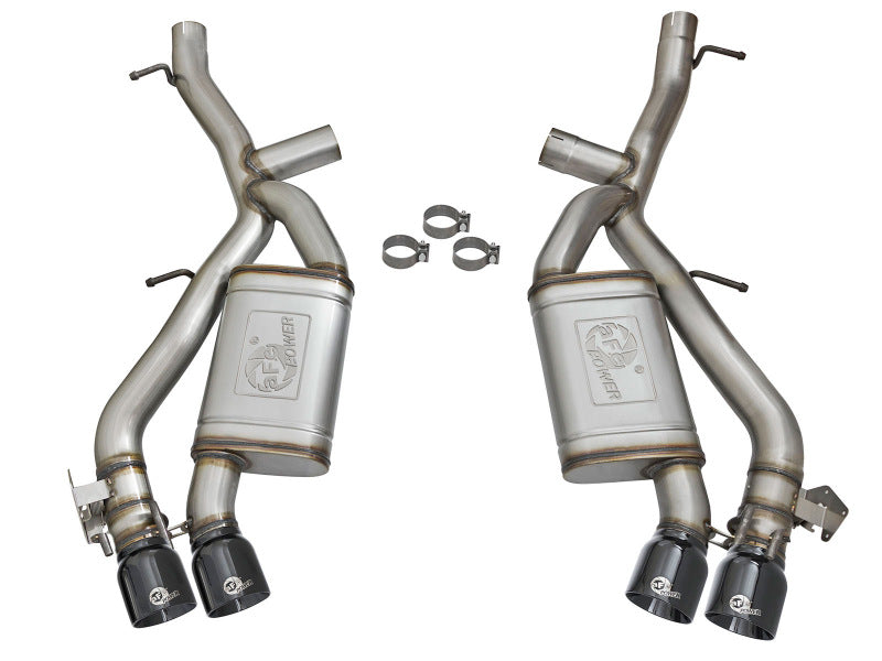 aFe MACHForce XP 3in 304 SS Axle-Back Exhaust Dual Exhaust (NPP) w/ Black Tips 16-17 Camaro SS V8 Precision R