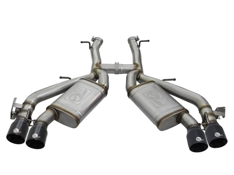 aFe MACHForce XP 3in 304 SS Axle-Back Exhaust Dual Exhaust (NPP) w/ Black Tips 16-17 Camaro SS V8 Precision R