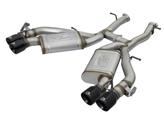 aFe MACHForce XP 3in 304 SS Axle-Back Exhaust Dual Exhaust (NPP) w/ Black Tips 16-17 Camaro SS V8 Precision R