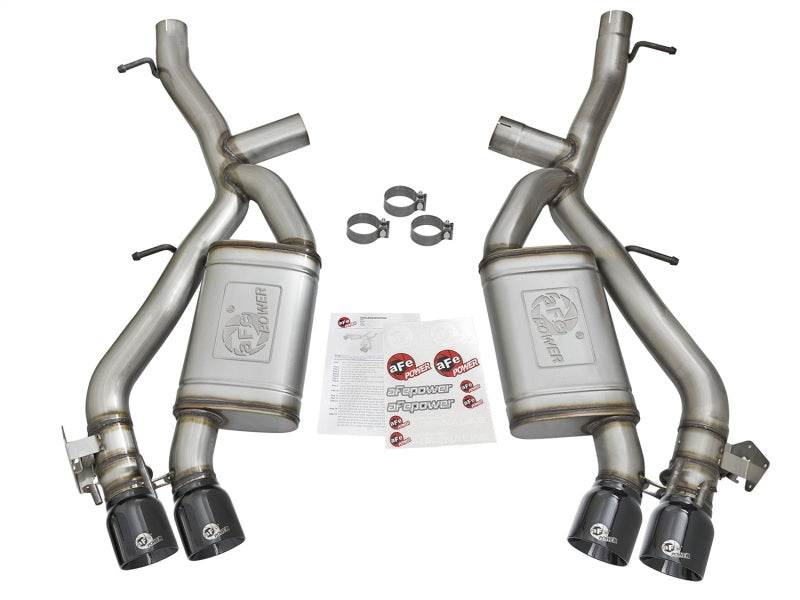 aFe MACHForce XP 3in 304 SS Axle-Back Exhaust Dual Exhaust (NPP) w/ Black Tips 16-17 Camaro SS V8 Precision R