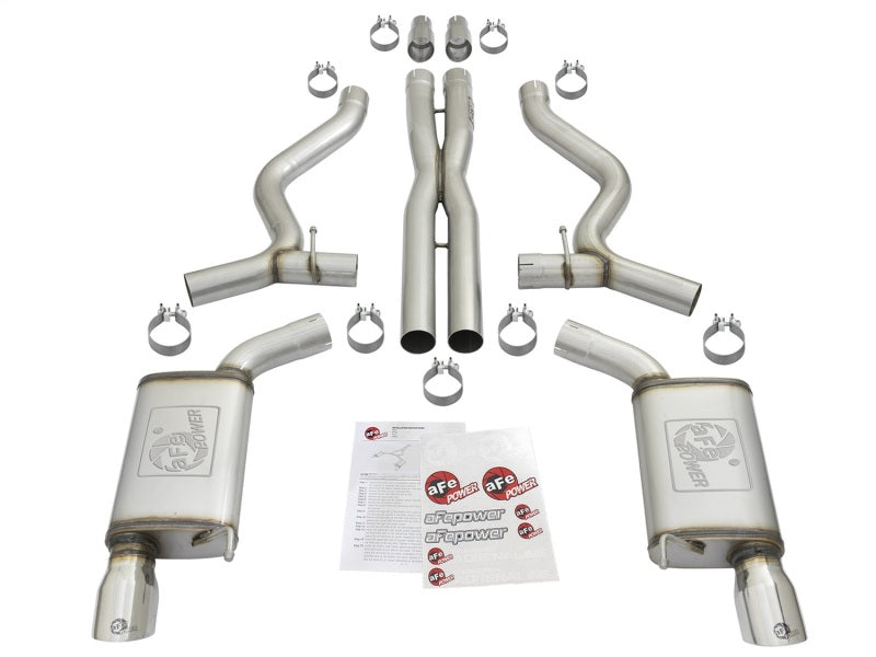 aFe MACHForce XP 3in Sport Tone Cat-Back Exhausts w/ Polished Tips 15-17 Ford Mustang V6/V8 Precision R