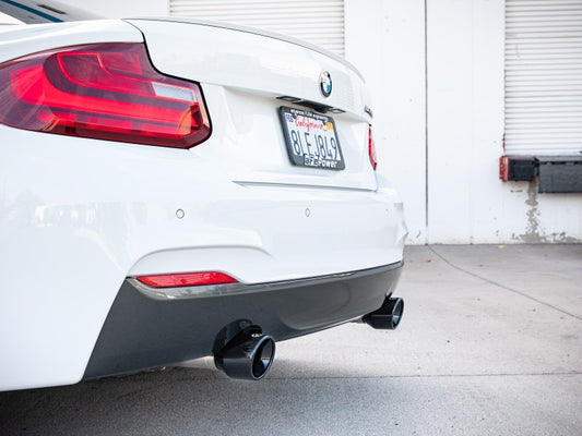 aFe MACHForce XP 3in to 2.5in 304 SS Axle-Back Exhaust w/ Black Tips 14-16 BMW M235i Precision R