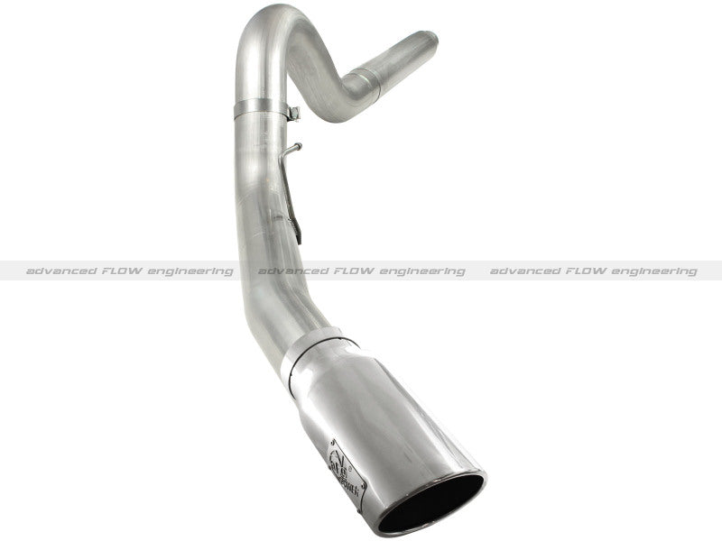 aFe MACHForce XP 5in DPF-Back Stainless Steel Exh Sys, polished tip,Ford Diesel Trucks 08-10 V8-6.4L Precision R