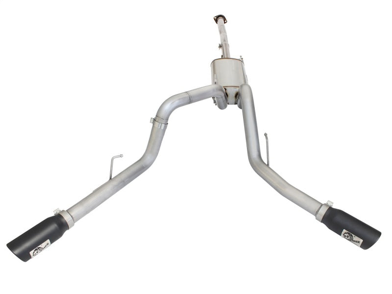 aFe MACHForce XP Exhaust 3in SS Dual Side Exit CB w/ Black Tips 15 Ford F150 Ecoboost V6-2.7L/3.5L Precision R