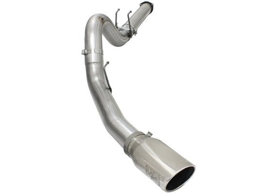 aFe MACHForce XP Exhaust 5in DPF-Back SS Exh 2015 Ford Turbo Diesel V8 6.7L Polished Tip Precision R