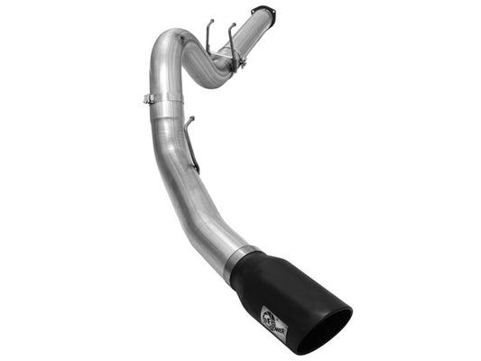 aFe MACHForce XP Exhaust 5in DPF-Back Stainless Steel Exht 2015 Ford Turbo Diesel V8 6.7L Black Tip Precision R