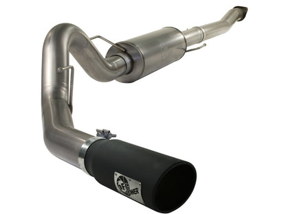 aFe MACHForce XP Exhaust Cat-Back SS-409 4in Black Tip 11-12 Ford F-150 EcoBoost V6-3.5L (tt) Precision R