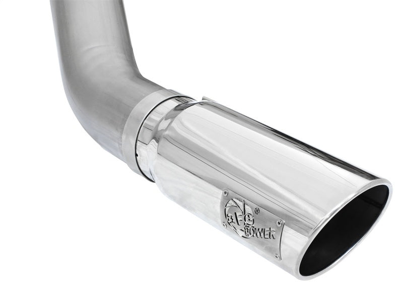 aFe MACHForce XP Exhaust Large Bore 5in DPF-Back Alu. 13-15 Dodge Trucks L6-6.7L (td) *Polish Tip Precision R