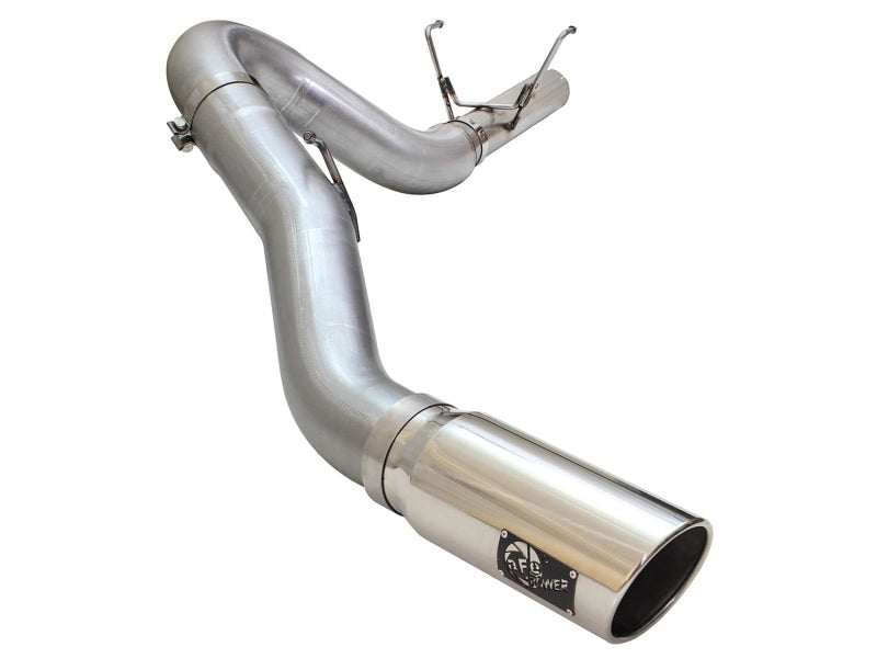 aFe MACHForce XP Exhaust Large Bore 5in DPF-Back Alu. 13-15 Dodge Trucks L6-6.7L (td) *Polish Tip Precision R