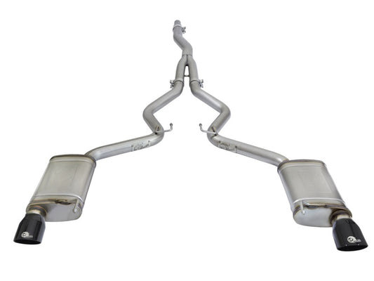 aFe MACHForce XP Exhausts Cat-Back SS-304 EXH w/ Black Tips 15-16 Ford Mustang EcoBoost 2.3L (t) Precision R