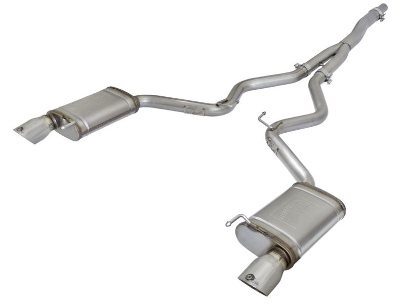 aFe MACHForce XP Exhausts Cat-Back SS-304 EXH w/ Polished Tips 15-16 Ford Mustang EcoBoost 2.3L (t) Precision R