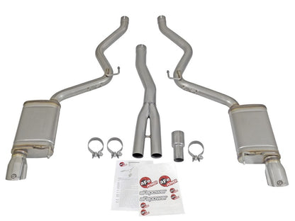 aFe MACHForce XP Exhausts Cat-Back SS-304 EXH w/ Polished Tips 15-16 Ford Mustang EcoBoost 2.3L (t) Precision R