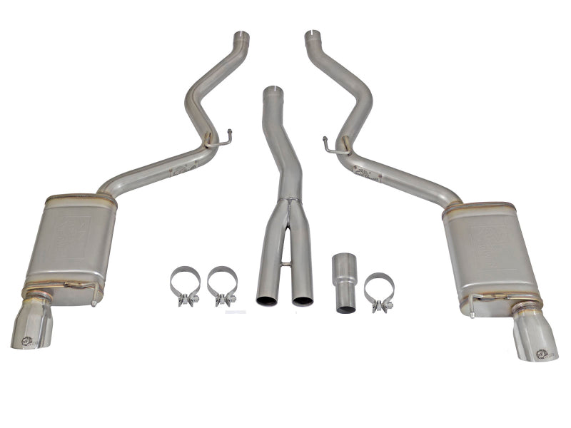 aFe MACHForce XP Exhausts Cat-Back SS-304 EXH w/ Polished Tips 15-16 Ford Mustang EcoBoost 2.3L (t) Precision R