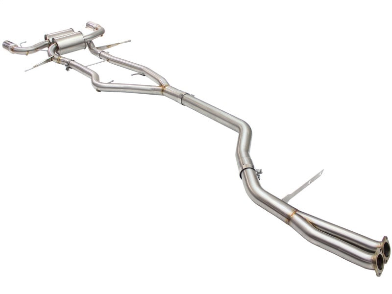 aFe MACHForce XP SS-304 Polish Tip 3.0in-2.5in Dia Cat Back Exhaust 11-13 BMW 335i (E90/E92) 3.0L Precision R