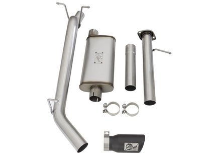 aFe Mach Force-XP Exhaust 3in CB SS 15-17 GM Colorado/Canyon 2.5L/3.6L Side Exit w/ Black Tip Precision R