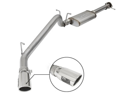 aFe Mach Force-XP Exhaust 3in CB SS 15-17 GM Colorado/Canyon 2.5L/3.6L Side Exit w/ Polished Tip Precision R