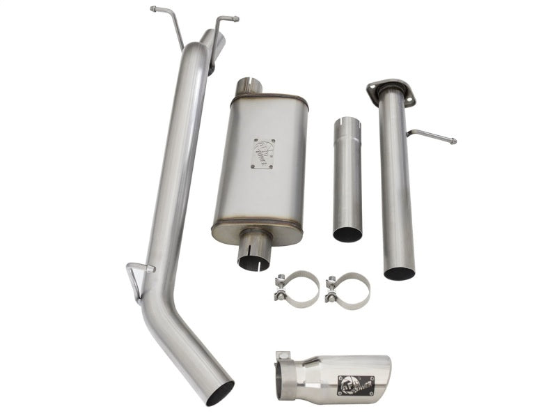 aFe Mach Force-XP Exhaust 3in CB SS 15-17 GM Colorado/Canyon 2.5L/3.6L Side Exit w/ Polished Tip Precision R