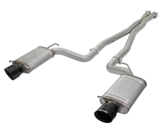 aFe Mach Force-Xp 3in CB Stainless Steel Dual Exhaust System w/ Black Tips 09-15 Cadillac CTS-V Precision R