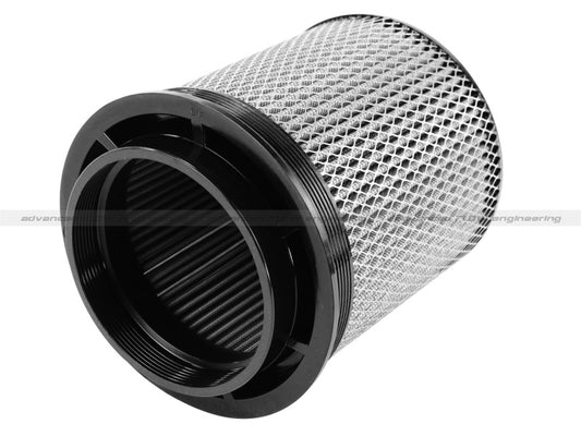 aFe MagnumFLOW Air Filter Pro DRY S 6in Flange x 8 1/8in Base/Top (INV) x 9in H - Precision R