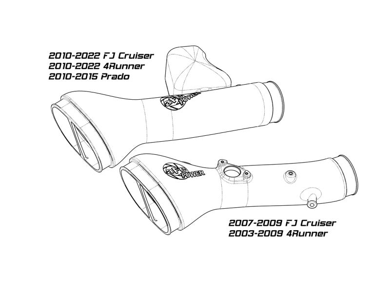 aFe Momentum GT Cold Air Intake System w/ Pro DRY S Filter Toyota FJ Cruiser 07-21 V6-4.0L Precision R