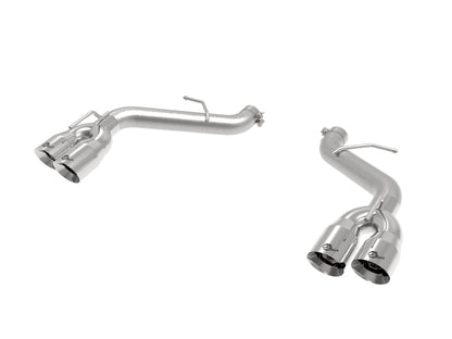 aFe POWER MACH Force-Xp 3in Axle-Back Exhaust 16-20 Chevy Camaro SS V8 6.2L w/o Mufflers - Polished Precision R