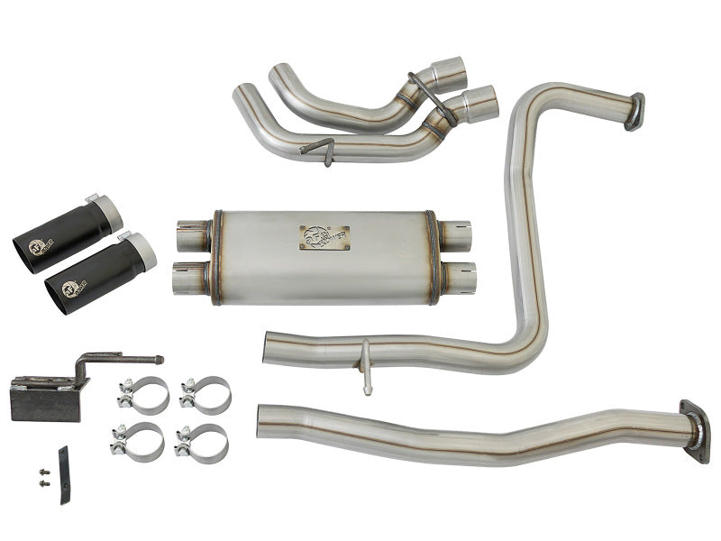 aFe POWER Rebel Series 2-1/2in 409 SS Cat Back Exhaust w/ Black Tips 16-17 Nissan Titan V8 5.6L Precision R