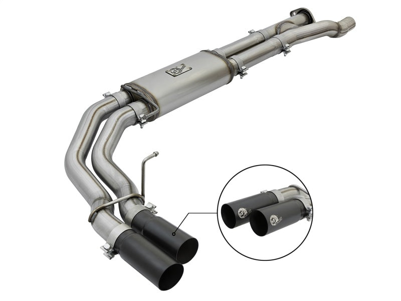 aFe POWER Rebel Series 3in 409 SS Cat Back Exhaust w/ Black Tips 17 Ford F-150 Raptor V6-3.5L Precision R