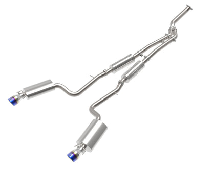 aFe POWER Takeda 16-17 Lexus IS200t L4-2.0L (t) 2.5in-3in 304 SS CB Exhaust w/ Blue Tip Precision R