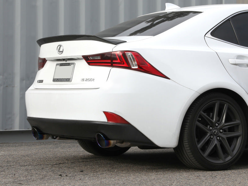 aFe POWER Takeda 16-17 Lexus IS200t L4-2.0L (t) 2.5in-3in 304 SS CB Exhaust w/ Blue Tip Precision R