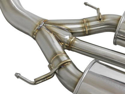 aFe POWER Takeda 2-1/2in to 2-1/4in 304SS Catback Dual-Exit Exhaust 17+ Honda Civic Type R w/CF Tips Precision R