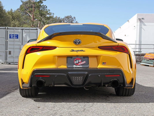 aFe POWER Takeda 2021 Toyota Supra 2.0L (t) 2.5in-3in 304 SS CB Exhaust w/ Black Tips Precision R