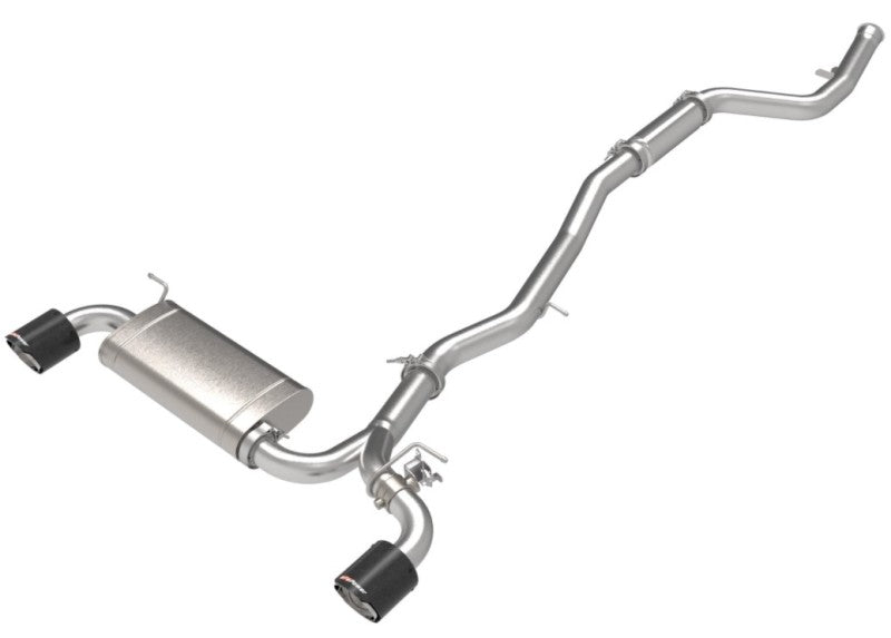 aFe POWER Takeda 2021 Toyota Supra 2.0L (t) 2.5in-3in 304 SS CB Exhaust w/ Carbon Tips Precision R